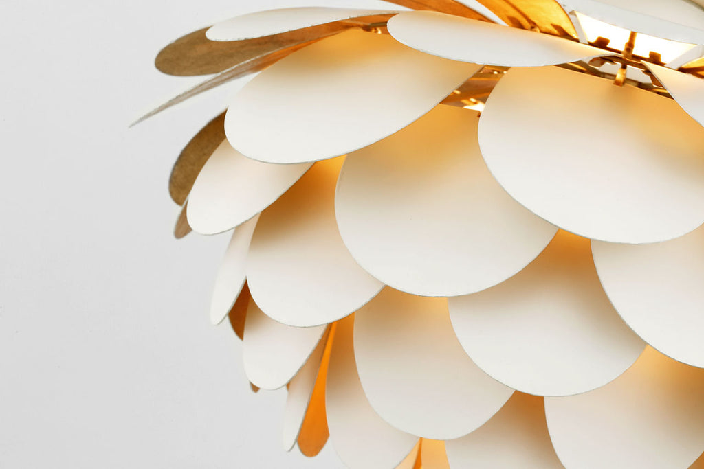 Cynara Large Flush Mount | White and Gild