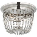 Paris Flea Market Small Flush Mount | Polished Nickel | Seeded Glass