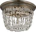 Paris Flea Market Small Flush Mount | Sheffield Silver | Seeded Glass
