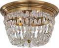 Paris Flea Market Medium Flush Mount | Antique-Burnished Brass | Seeded Glass