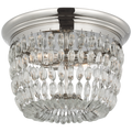 Paris Flea Market Medium Flush Mount | Polished Nickel | Seeded Glass
