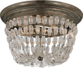 Paris Flea Market Medium Flush Mount | Sheffield Silver | Seeded Glass