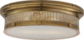 Alderly Flush Mount | Antique Brass | White Glass