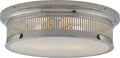 Alderly Flush Mount | Polished Nickel | White Glass
