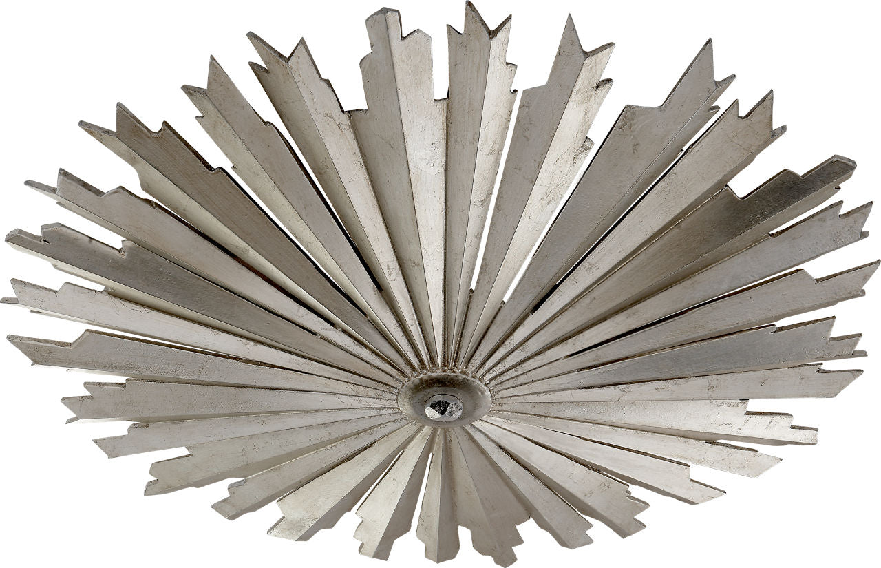Claymore Grande Flush Mount | Burnished Silver Leaf
