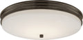 Launceton Medium Flush Mount | Bronze | White Glass