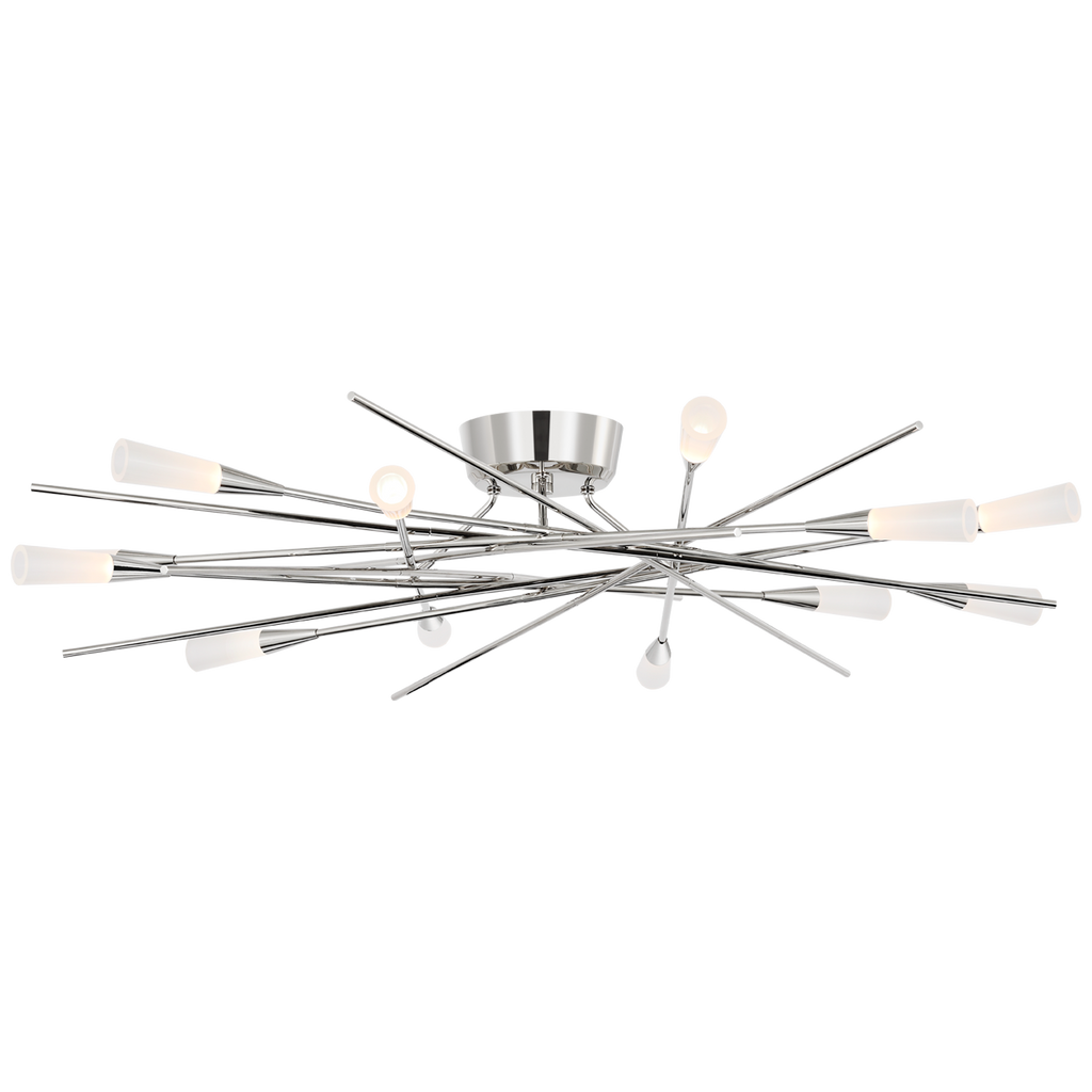 Stellar 40" Radial Semi-Flush Mount | Polished Nickel