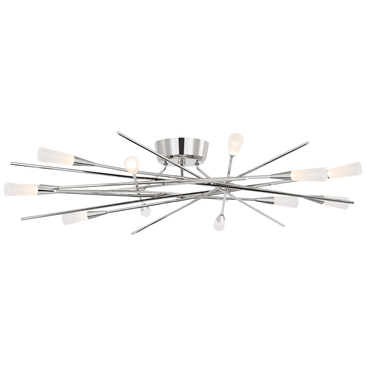 Stellar 40" Radial Semi-Flush Mount | Polished Nickel