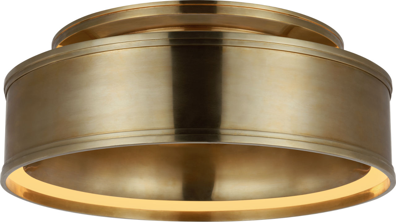 Connery 18" Flush Mount | Antique-Burnished Brass