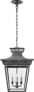 Elsinore Medium Hanging Lantern | Weathered Zinc | Clear Glass
