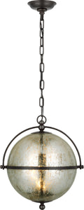 Bayridge Large Pendant | Aged Iron | Antique Mercury Glass