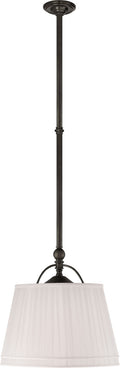 Sloane Single Shop Light | Bronze | Linen Shade