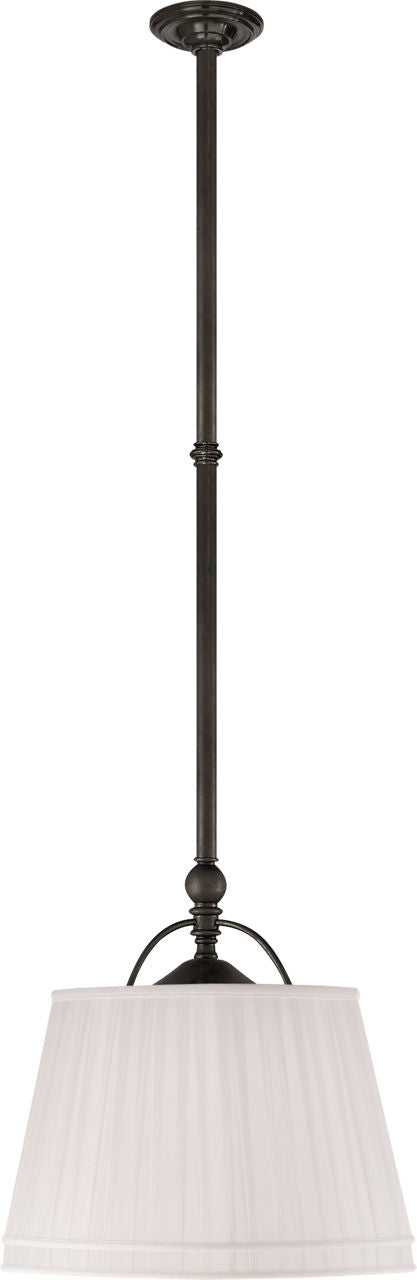 Sloane Single Shop Light | Bronze | Linen Shade