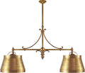 Sloane Double Shop Pendant | Antique-Burnished Brass | Antique-Burnished Brass Shades