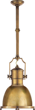 Country Industrial Small Pendant | Antique-Burnished Brass | Antique-Burnished Brass Shade