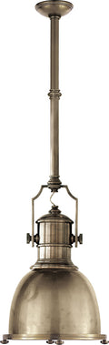 Country Industrial Small Pendant | Antique Nickel | Antique Nickel Shade