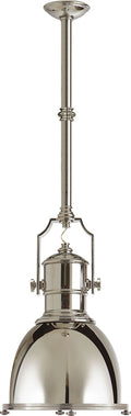 Country Industrial Small Pendant | Polished Nickel | Polished Nickel Shade