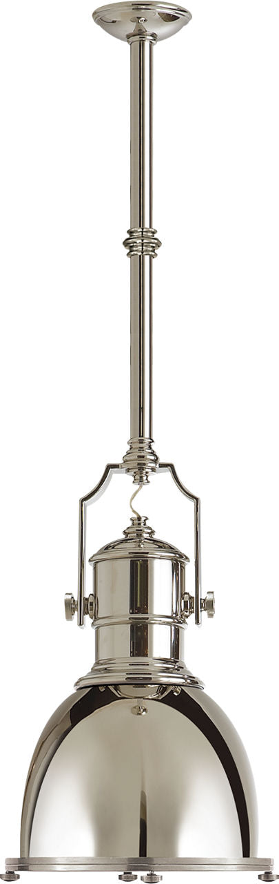 Country Industrial Small Pendant | Polished Nickel | Polished Nickel Shade