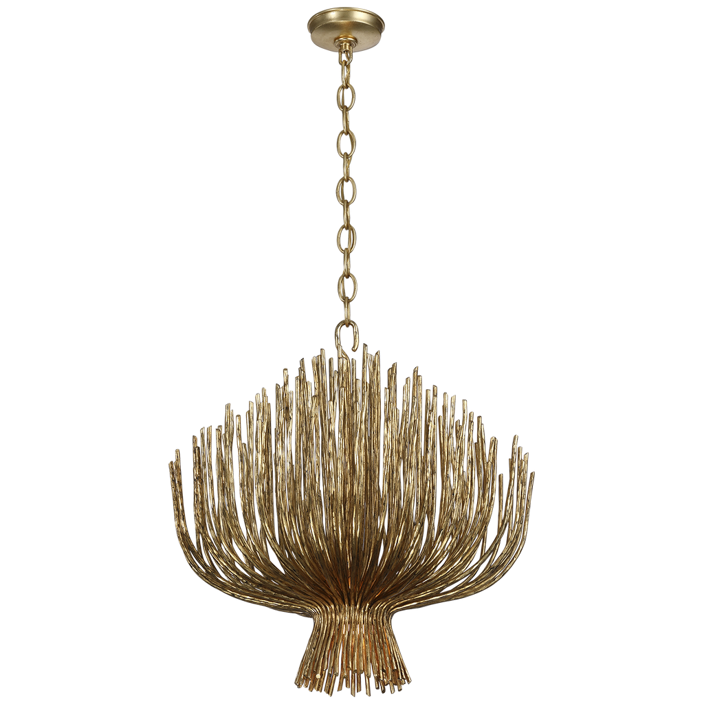 Astra 24" Sculpted Chandelier | Gilded Iron