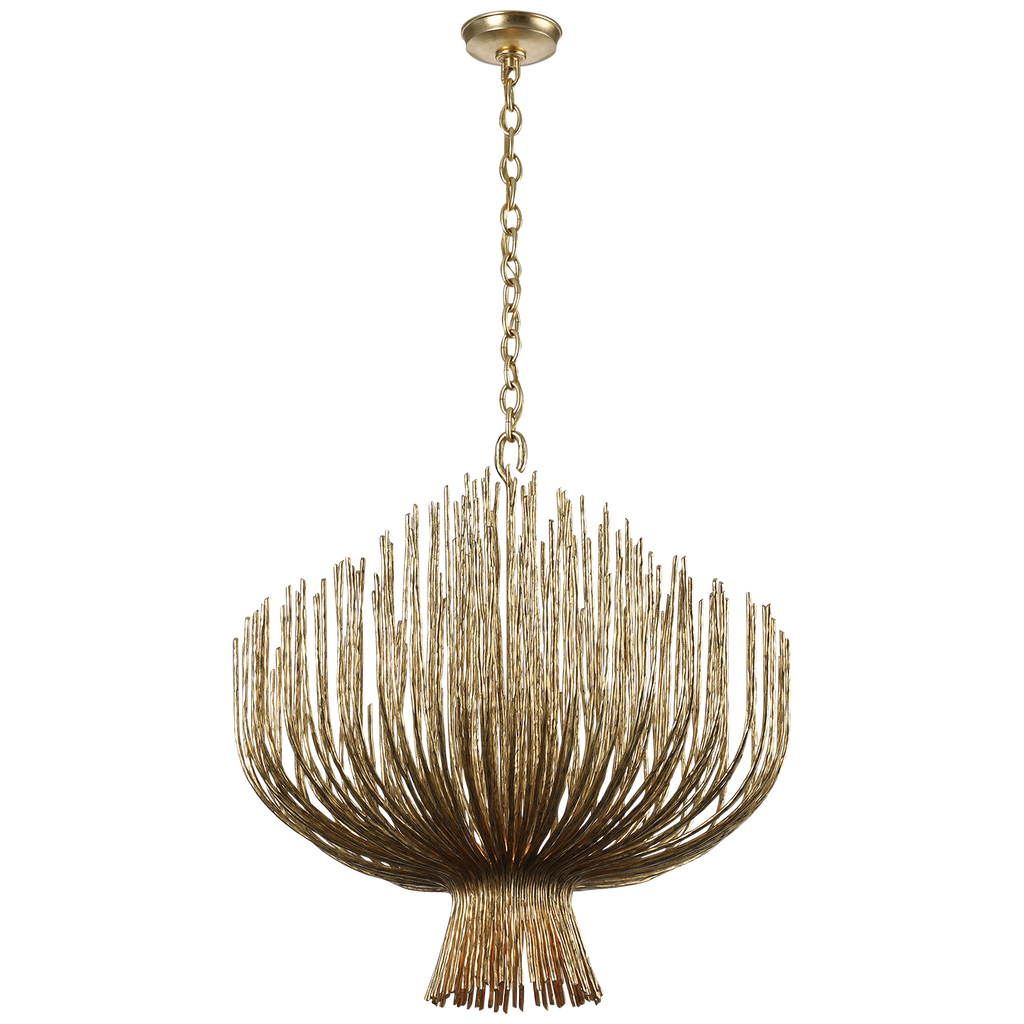 Astra 32" Sculpted Chandelier | Gilded Iron