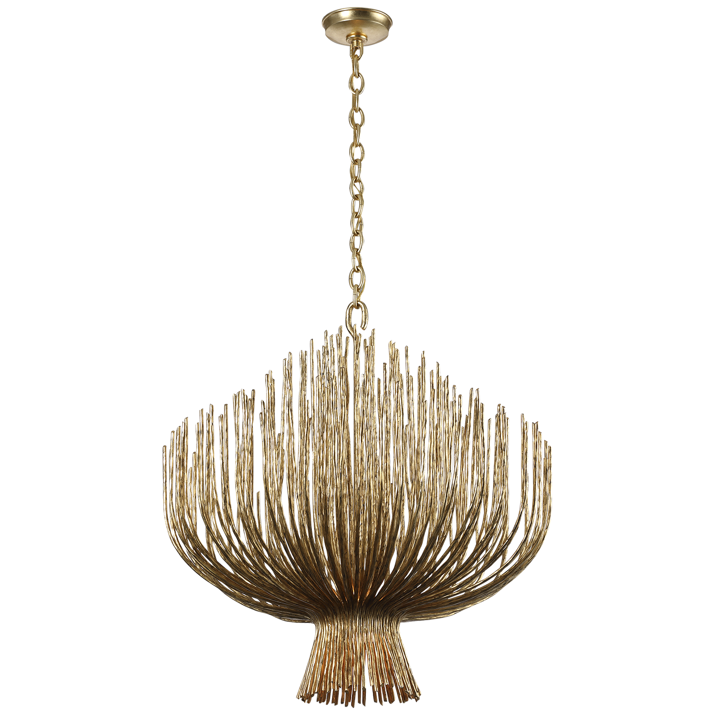 Astra 32" Sculpted Chandelier | Gilded Iron