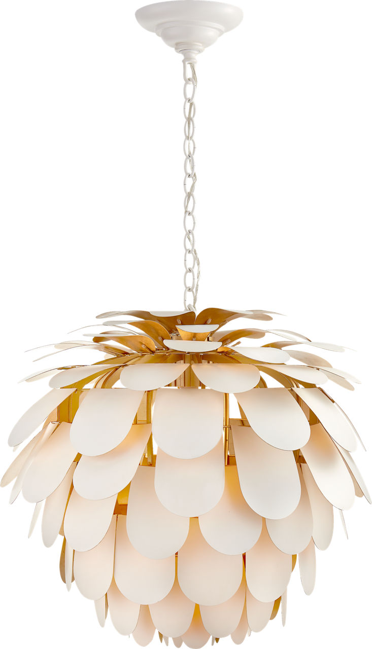 Cynara Large Chandelier | White and Gild