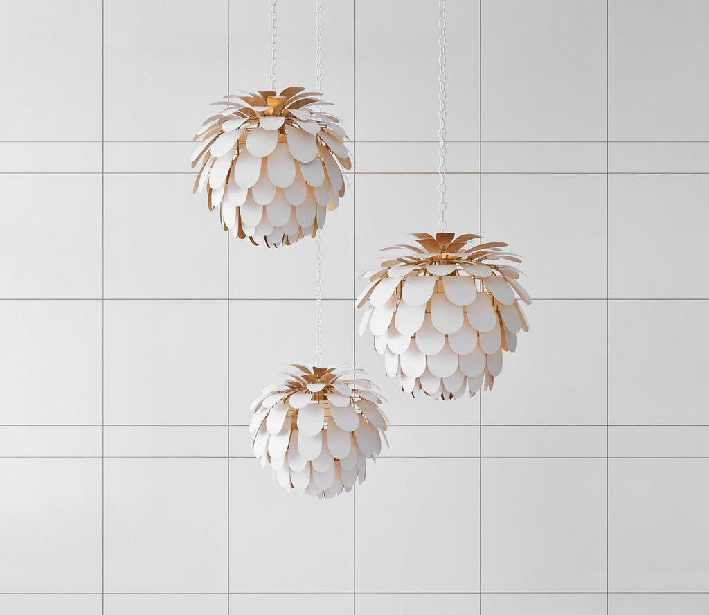 Cynara Large Chandelier | White and Gild