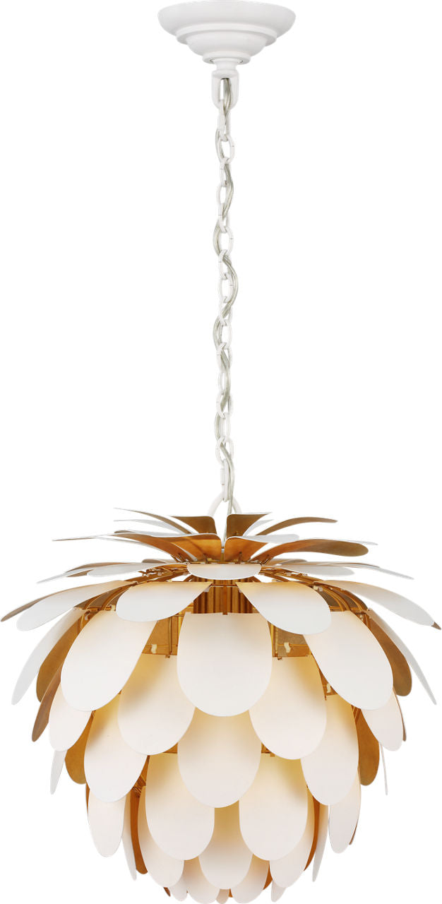 Cynara Small Chandelier | White and Gild