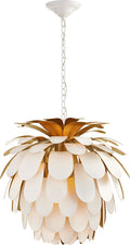 Cynara Medium Chandelier | White and Gild