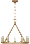 Darlana Medium Single Ring Chandelier | Antique-Burnished Brass