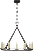 Darlana Medium Single Ring Chandelier | Aged Iron