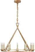 Darlana Medium Single Ring Chandelier | Gilded Iron