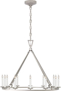 Darlana Medium Single Ring Chandelier | Polished Nickel