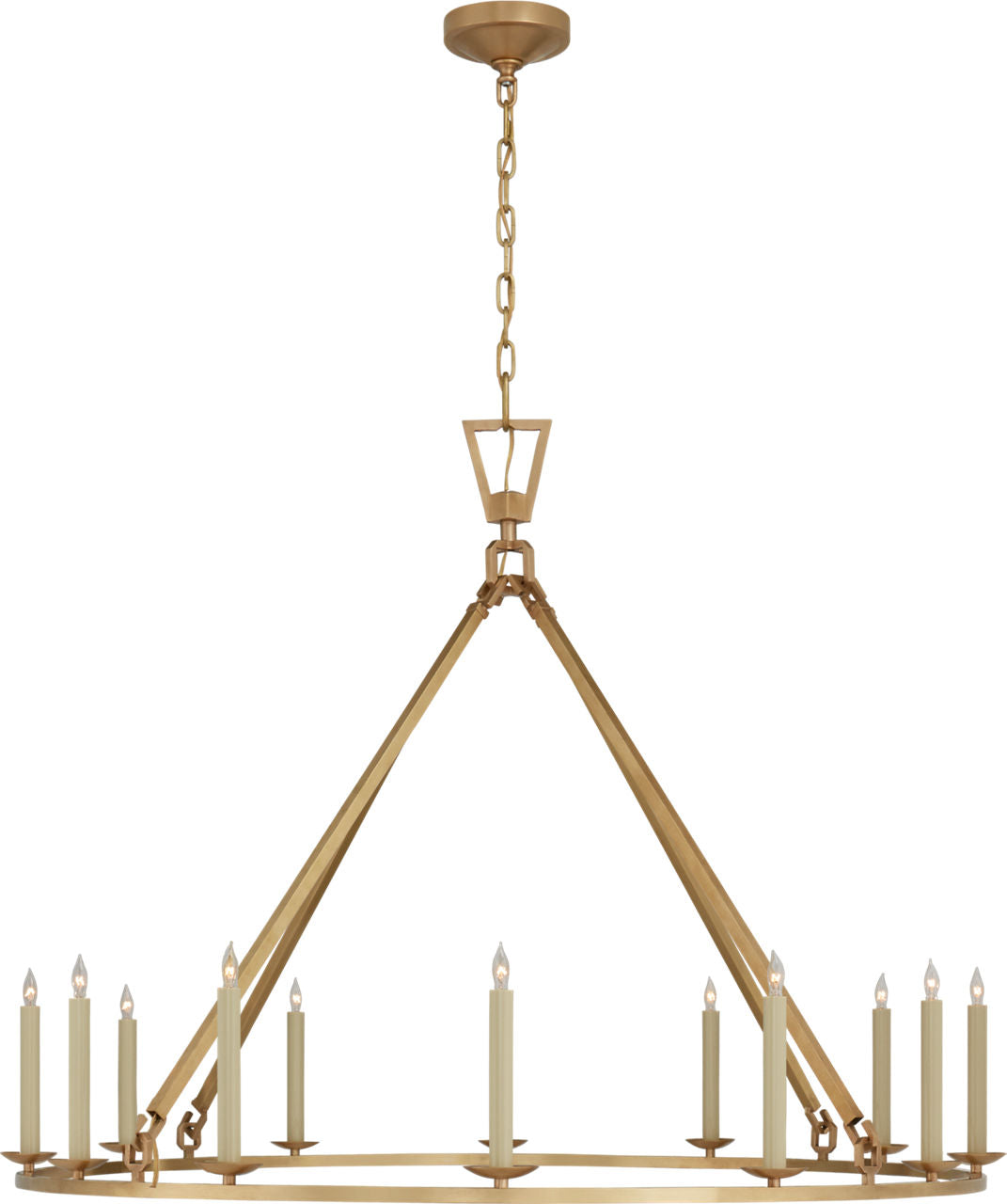 Darlana Extra Large Single Ring Chandelier | Antique-Burnished Brass