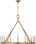 Darlana Extra Large Single Ring Chandelier | Gilded Iron