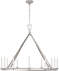 Darlana Extra Large Single Ring Chandelier | Polished Nickel