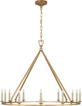 Darlana Large Single Ring Chandelier | Antique-Burnished Brass