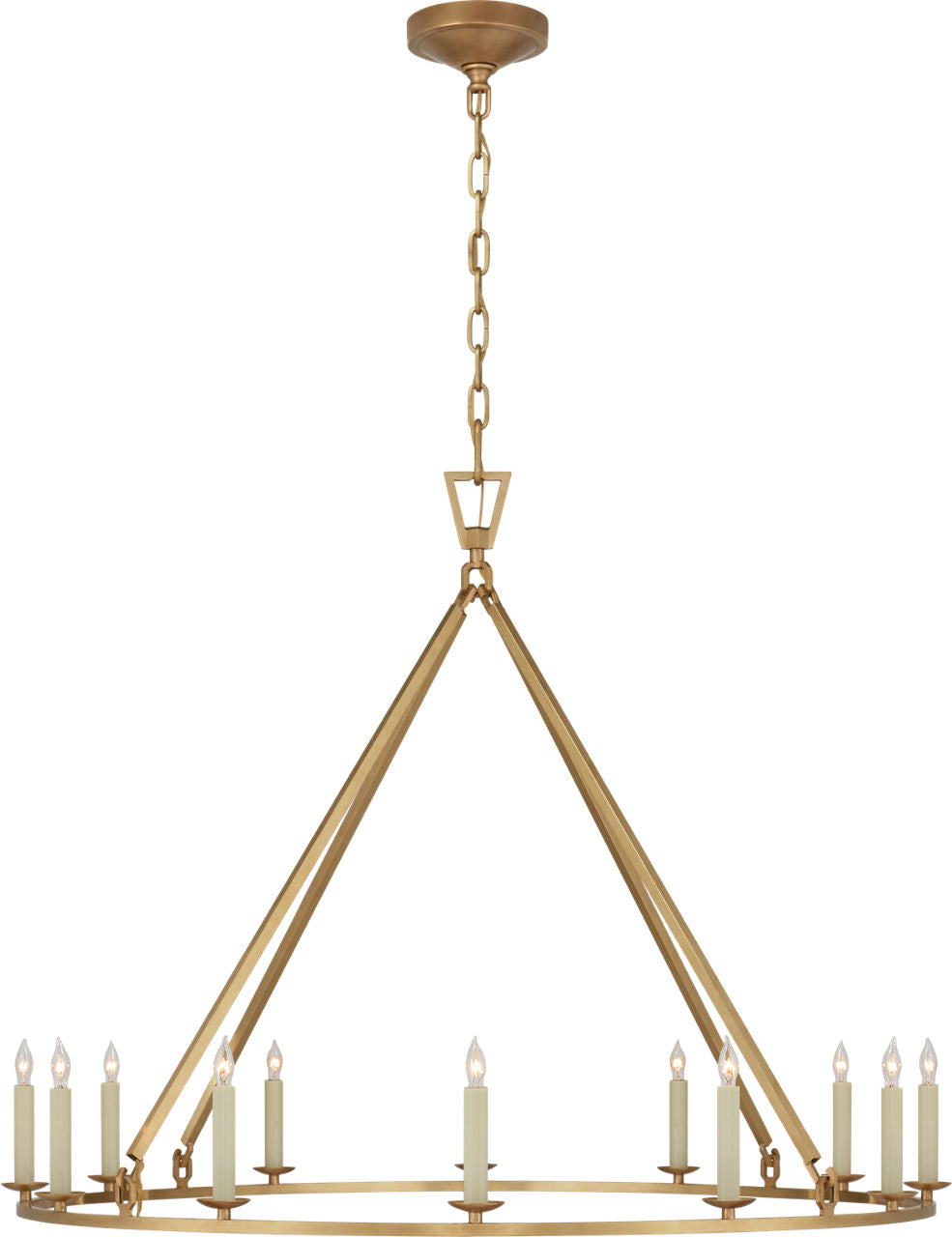 Darlana Large Single Ring Chandelier | Antique-Burnished Brass