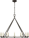 Darlana Large Single Ring Chandelier | Aged Iron