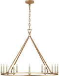 Darlana Large Single Ring Chandelier | Gilded Iron