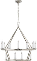 Darlana Medium Two-Tier Chandelier | Polished Nickel