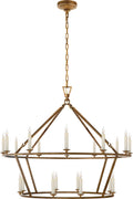 Darlana Large Two-Tiered Ring Chandelier | Gilded Iron