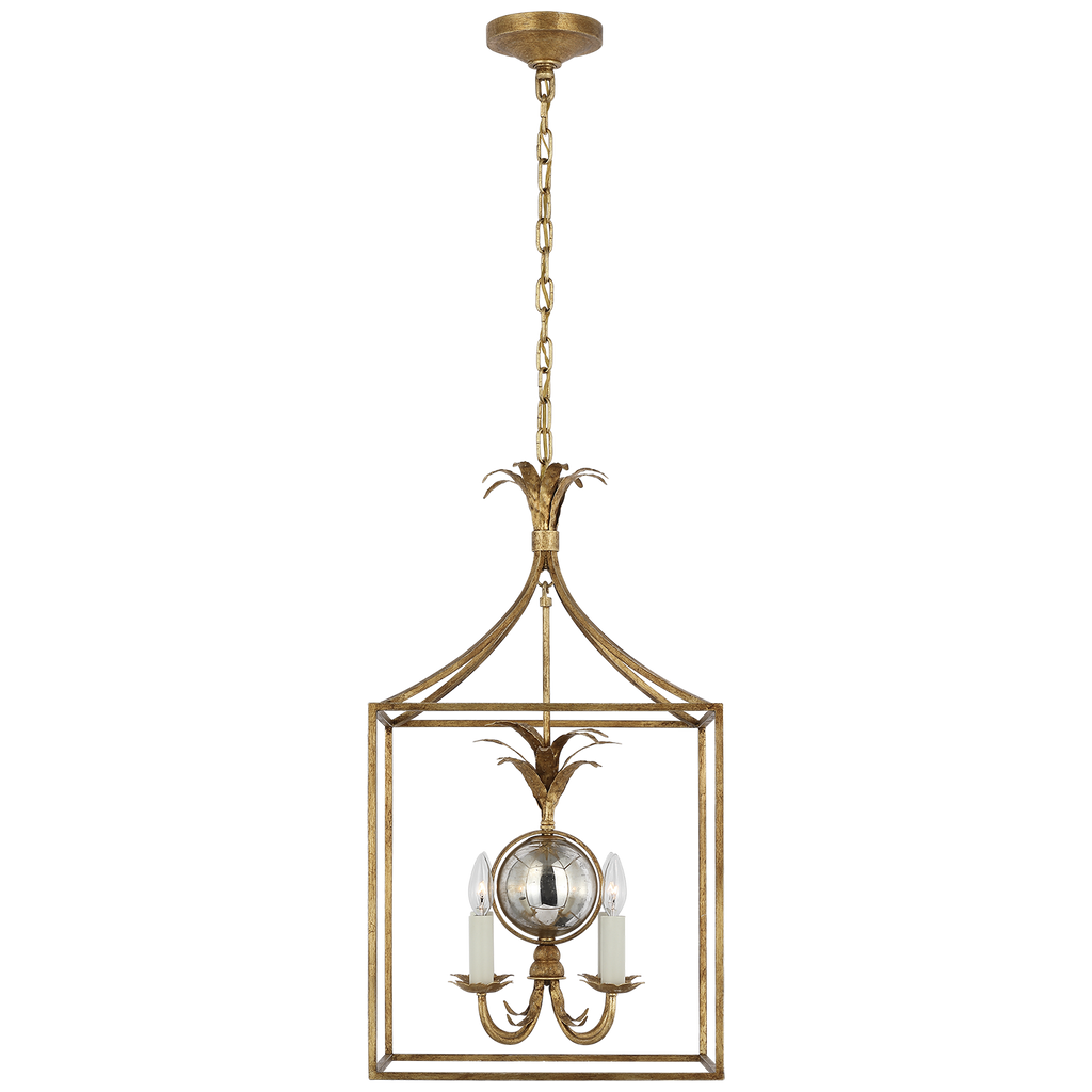 Gramercy 17" Lantern | Gilded Iron