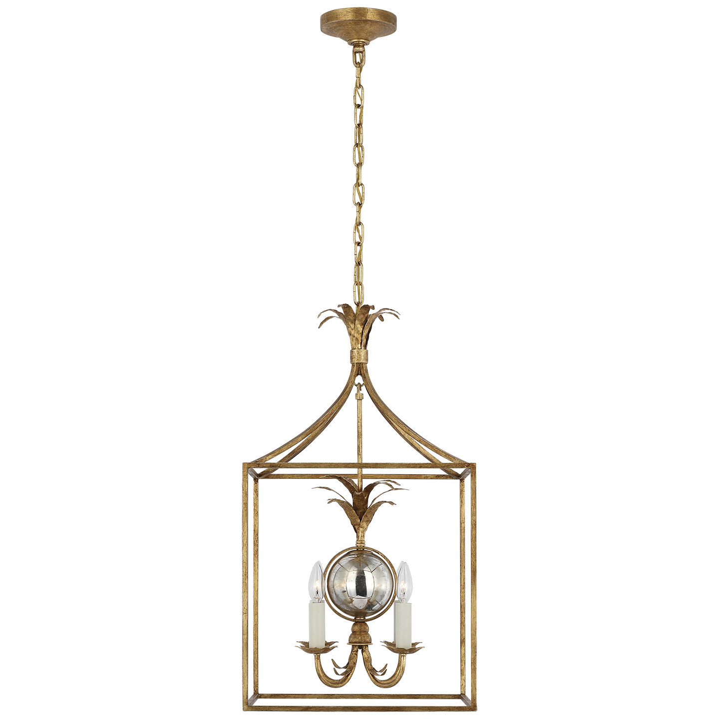Gramercy 17" Lantern | Gilded Iron