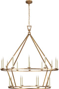 Darlana Extra Large Two-Tier Chandelier | Gilded Iron