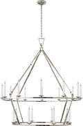 Darlana Extra Large Two-Tier Chandelier | Polished Nickel