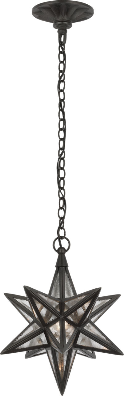 Moravian Small Star Lantern | Aged Iron | Antique Mirror