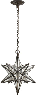 Moravian Medium Star Lantern | Aged Iron | Antique Mirror