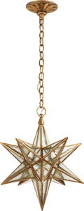 Moravian Medium Star Lantern | Gilded Iron | Antique Mirror