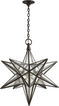 Moravian Large Star Lantern | Aged Iron | Antique Mirror
